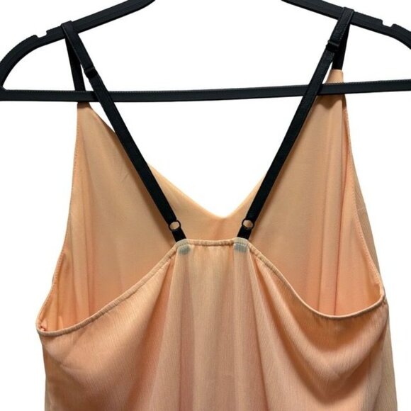 Alice + Olivia Womens Peach Mini Slip Dress With Black Leather Straps Size M - Picture 5 of 9